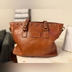 Patricia Nash GAVA tote heritage whiskey leather hand and Crossbody bag